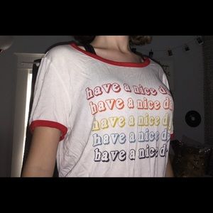  Rainbow Retro Slogan Tee